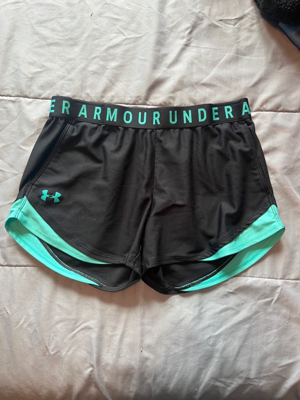 Under Armour Black & Teal Athletic Performance Shorts